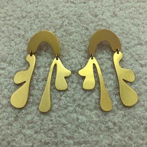 Madewell Gold Matisse Drop Earrings